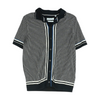 Black Geometric Short Sleeve Button Down