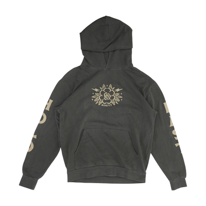 Gray Solid Hoodie Pullover