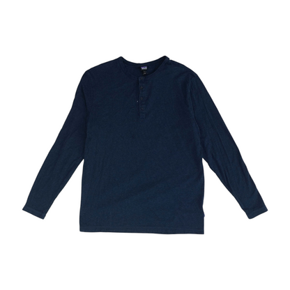 Navy Solid Henley T-Shirt