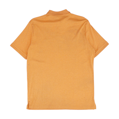 Orange Solid Short Sleeve Polo