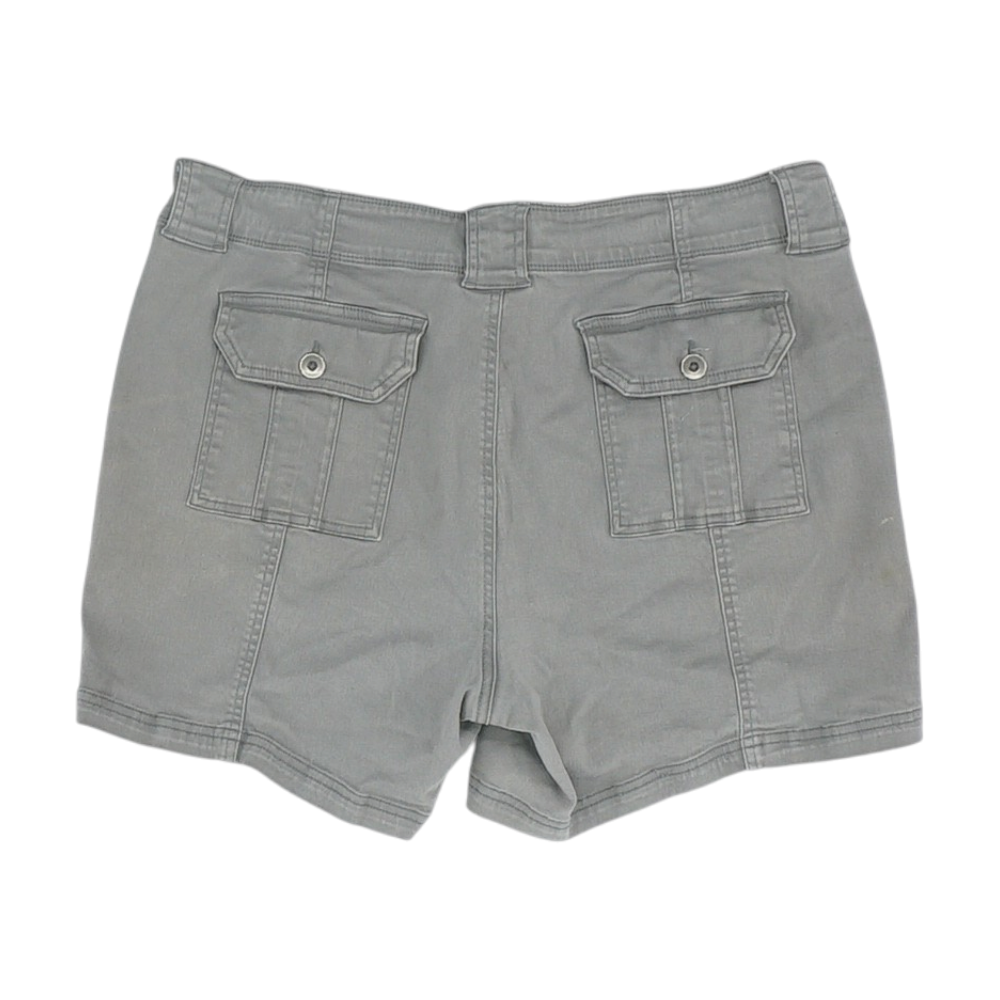 Gray Solid Chino / Khaki Shorts