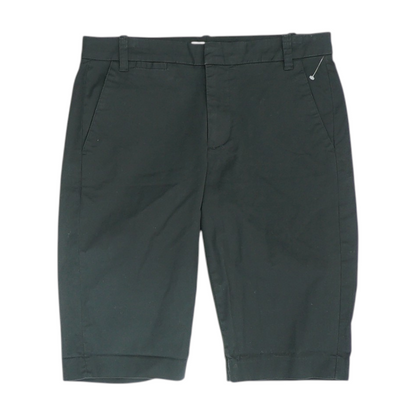 Black Solid Denim Shorts