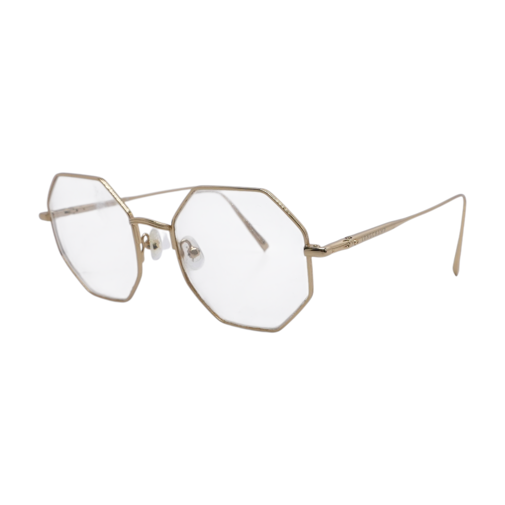 Gold LO2113 Geometric Prescription Eyewear