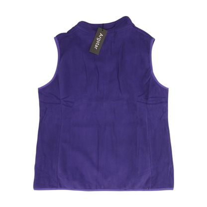 Purple Solid Casual Vest