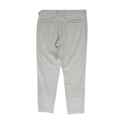 Beige Houndstooth Regular Pants