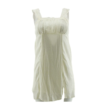 Ivory Solid Mini Dress