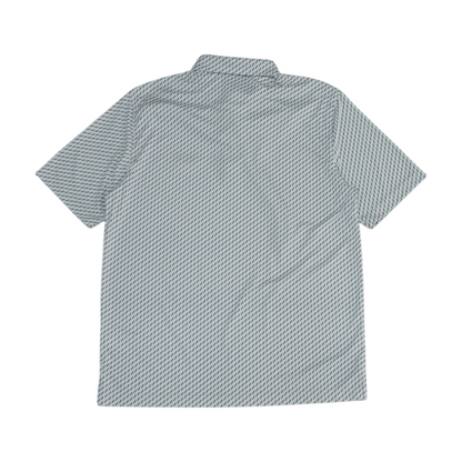 White Print Short Sleeve Polo