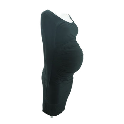 Black Midi Maternity Dress