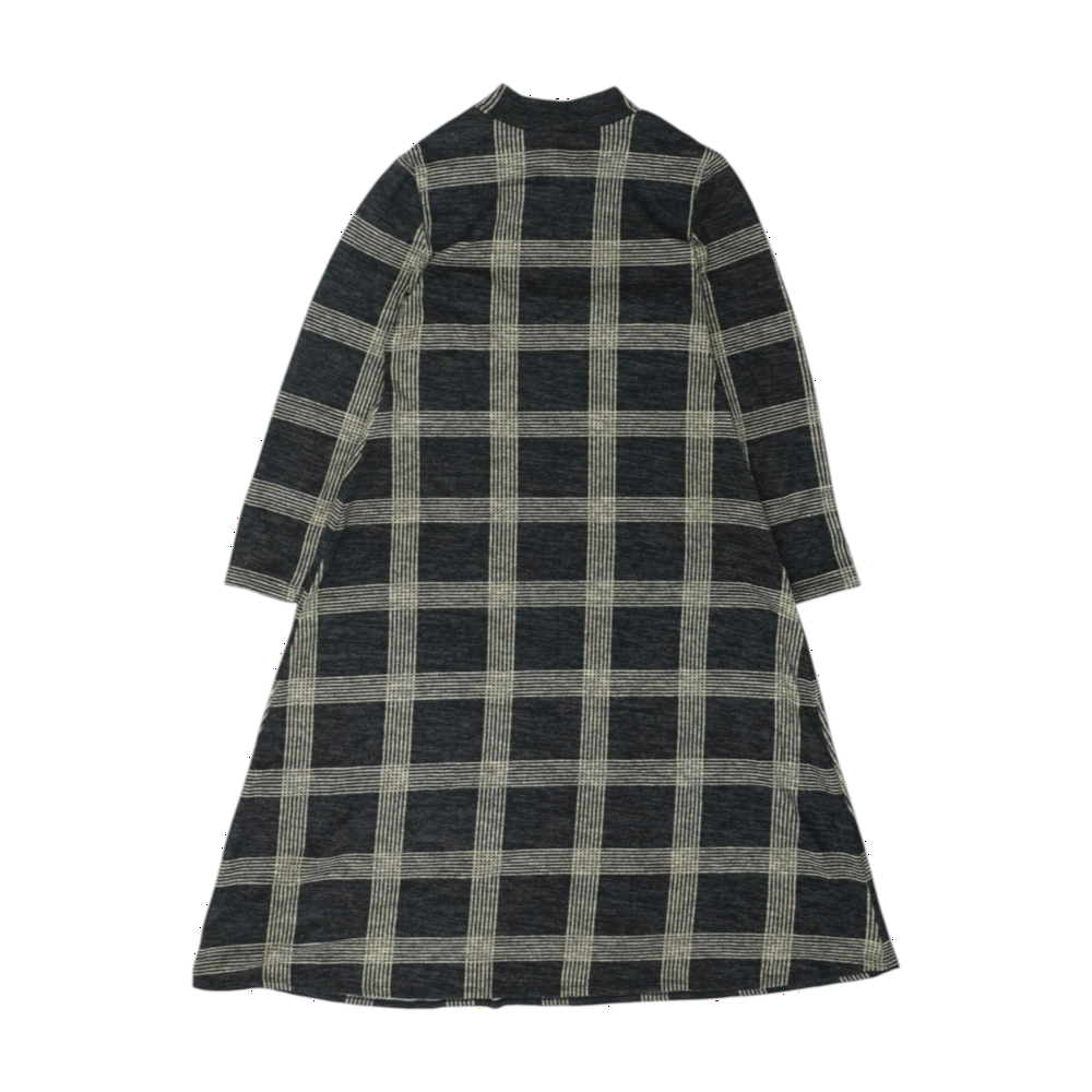 Charcoal Plaid Maxi Dress