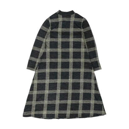 Charcoal Plaid Maxi Dress