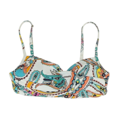 White Paisley Swim Top