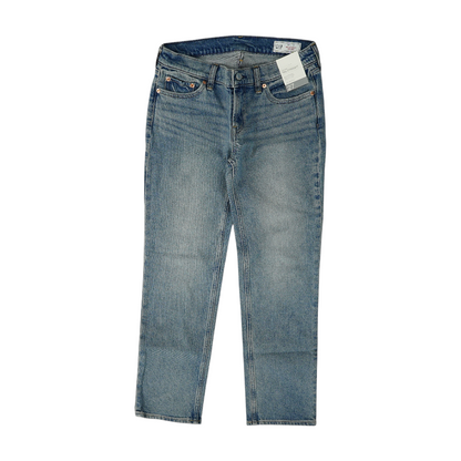 Blue Short Straight Jeans