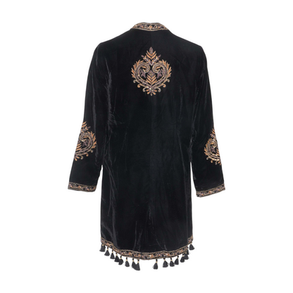 Black Print Cardigan Sweater