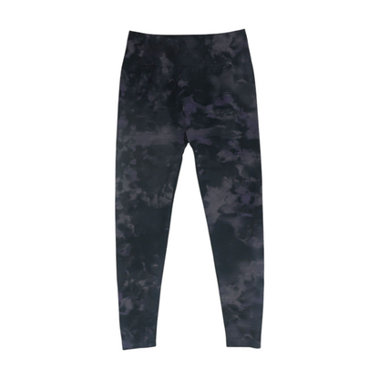 Black Tie-Dye Active Leggings