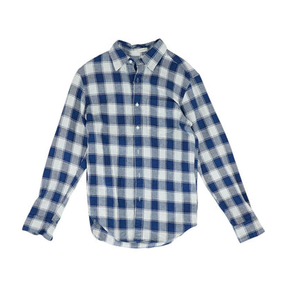 Blue Plaid Long Sleeve Button Down