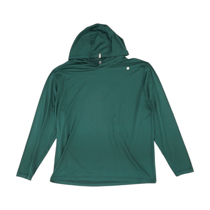 Green Solid Hoodie Pullover