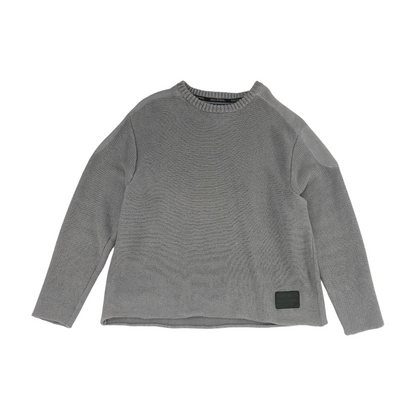 Vintage Gray Solid Pullover Sweater