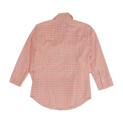 Pink Check Button Down
