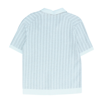 Beige Print Short Sleeve Polo