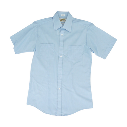 Blue Check Short Sleeve Button Down