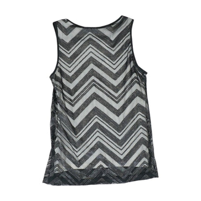 Black Chevron Sleeveless Blouse