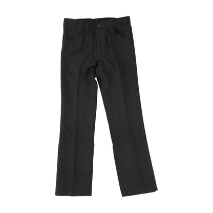 Gray Solid Casual Pants