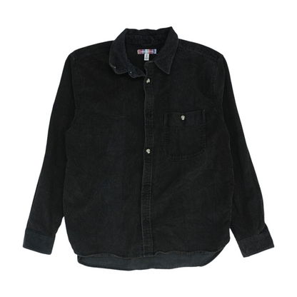 Gray Solid Long Sleeve Button Down