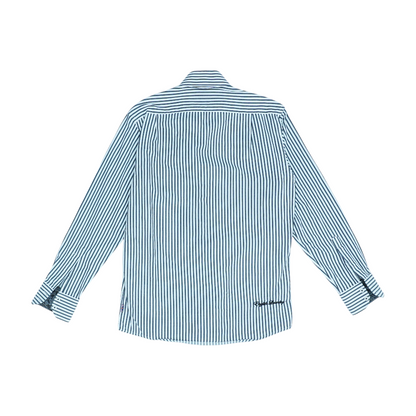 Black Striped Long Sleeve Button Down