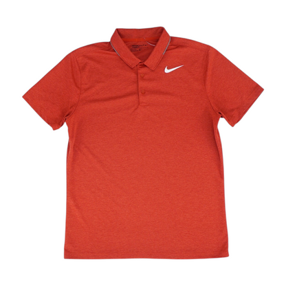 Red Solid Short Sleeve Polo