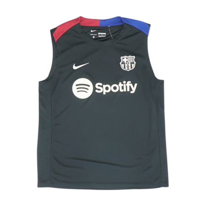 Black FC Barcelona Solid Active Tank