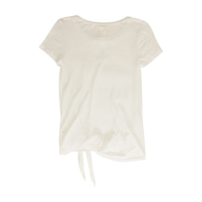White Solid Crewneck T-Shirt