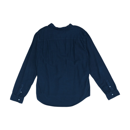 Navy Solid Long Sleeve Button Down