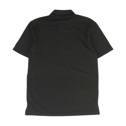 Black Solid Short Sleeve Polo