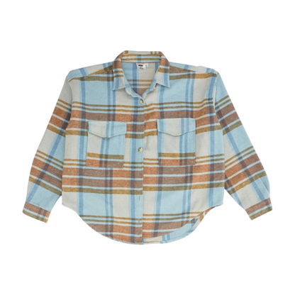 Blue Plaid Flannel Button Down