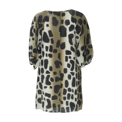 Brown Animal Print Mini Dress