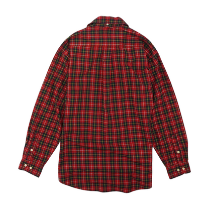 Red Plaid Long Sleeve Button Down