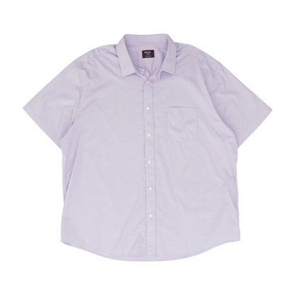 Lavender Solid Short Sleeve Button Down