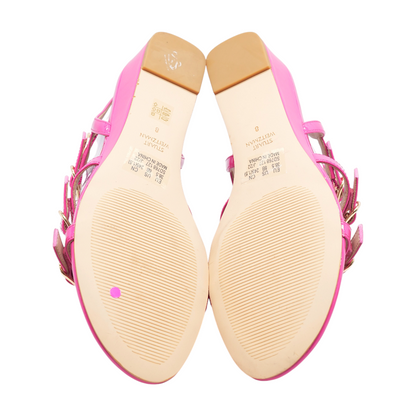 Pink Wedged Sandals