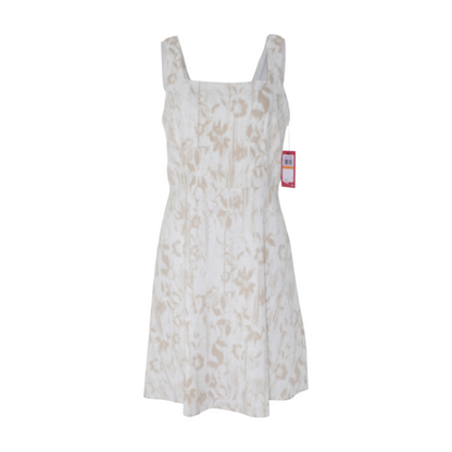 Beige Print Mini Dress