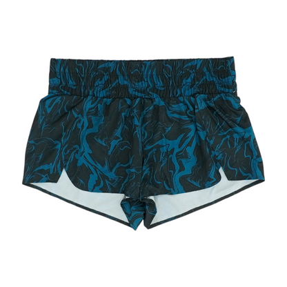 Teal Print Active Shorts