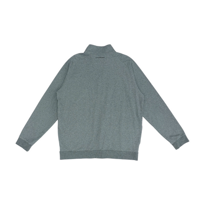 Gray Solid 1/4 Zip Pullover