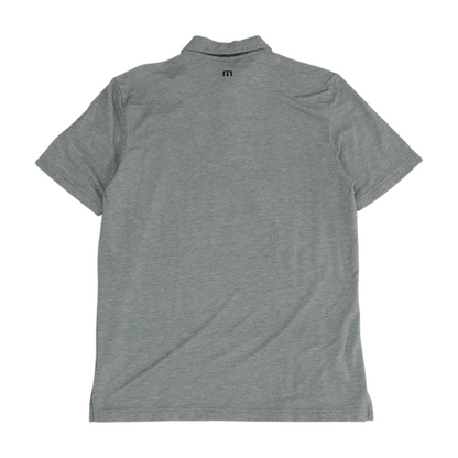 Gray Striped Short Sleeve Polo