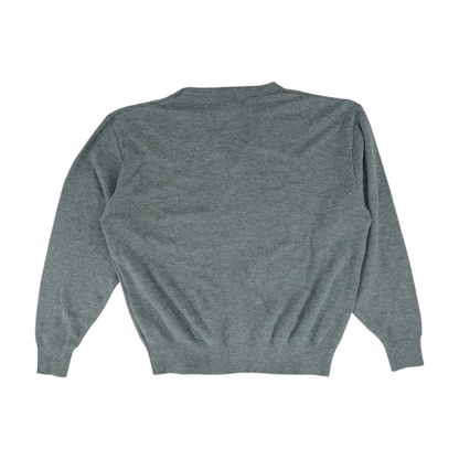 Gray Solid Pullover Sweater