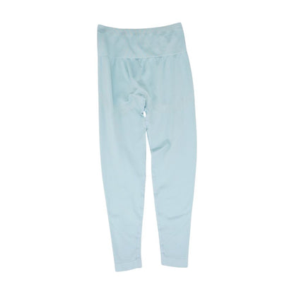 Blue Solid Leggings