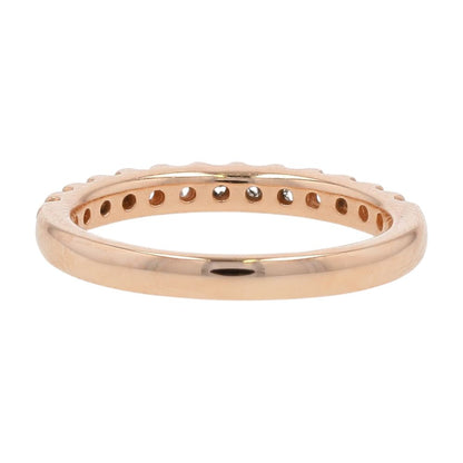 1/2 Ct 18K Rose Gold Prong Set Diamond Anniversary Ring