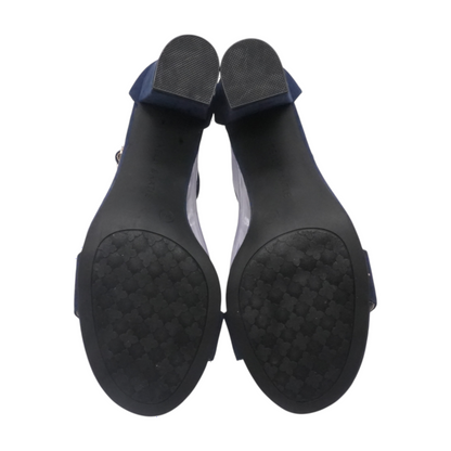 Navy Block Heels
