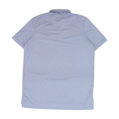 Blue Striped Short Sleeve Polo
