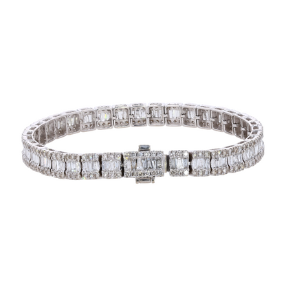 3 1/3 ctw 14K White Gold Diamond Tennis Bracelet