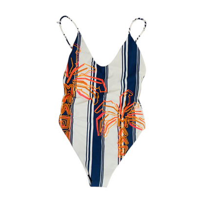 White Striped One-Piece