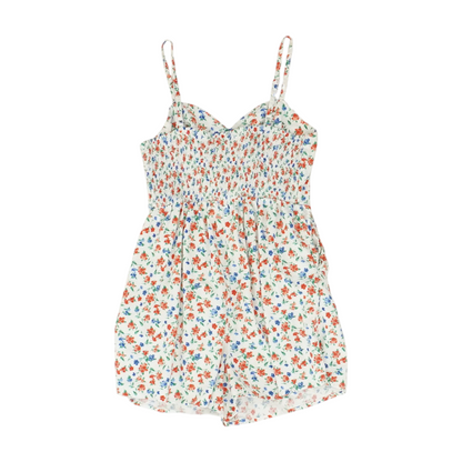 White Floral Romper